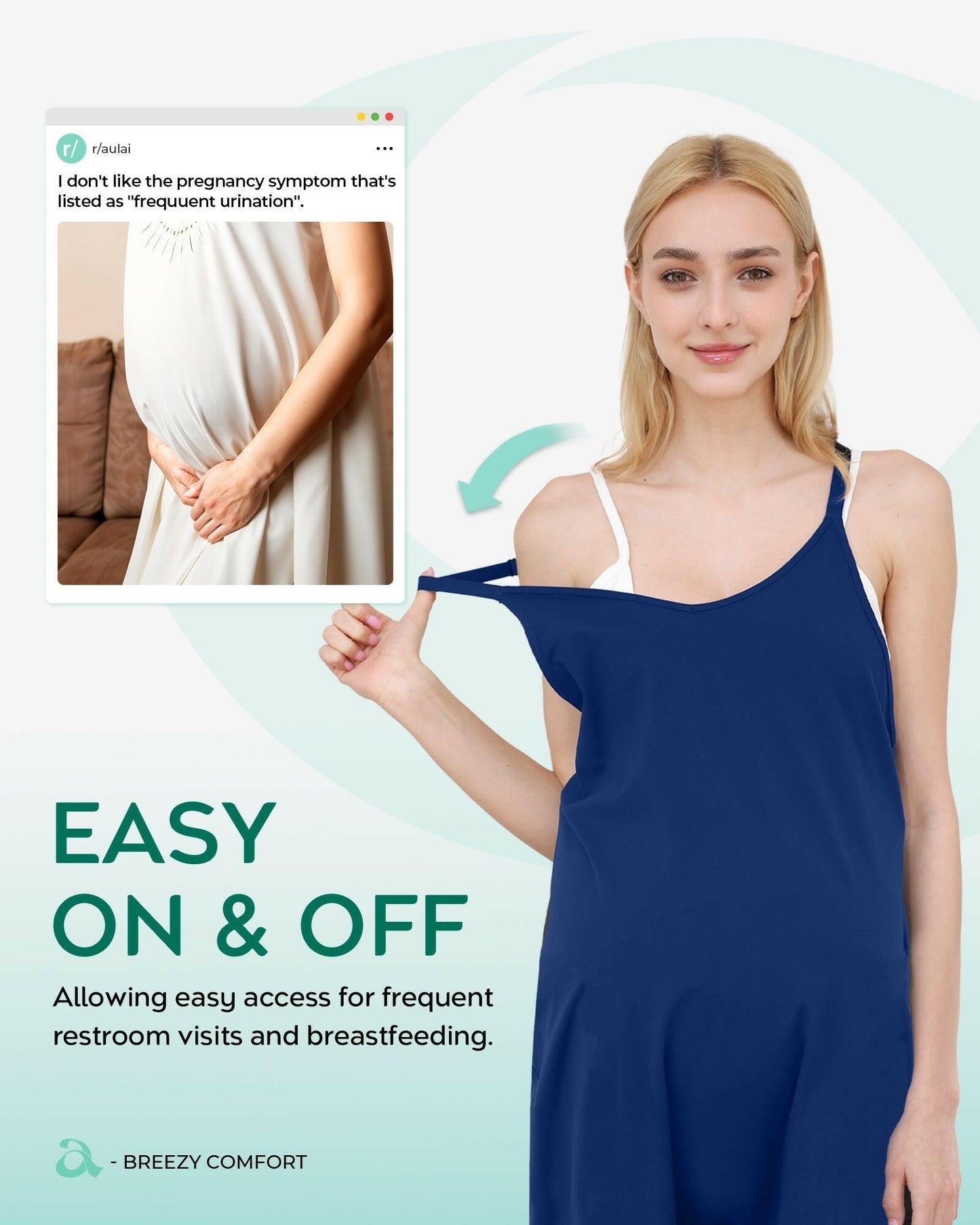 aulai® Jumpsuit with Breezy - Comfort™ Designed for Pregnant Women AL302 - aulai® official