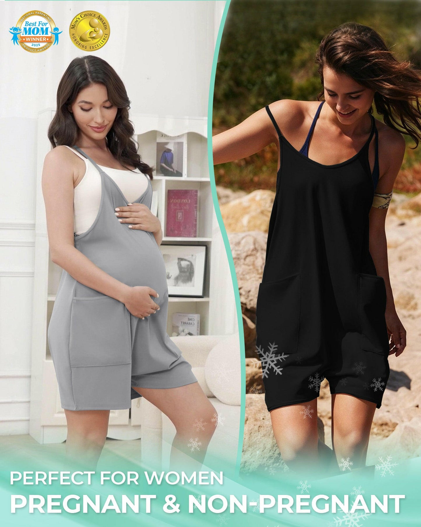 aulai® Romper with Breezy - Comfort™ Designed for Pregnant Women & Those Seeking a Loose Fit - aulai® official