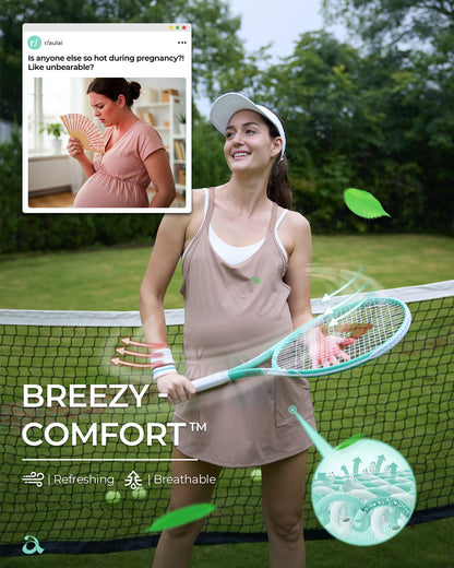 aulai® Maternity Mini Dress with Breezy - Comfort™ Designed for Pregnant Women AL303 - aulai® official